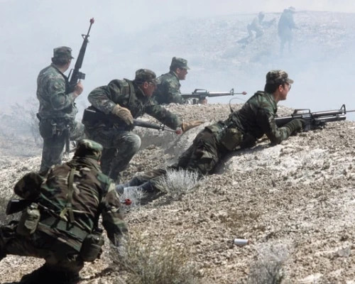 reservists-armed-with-m-16-rifles-advance-toward-enemy-forces-during-silver-bcf19e