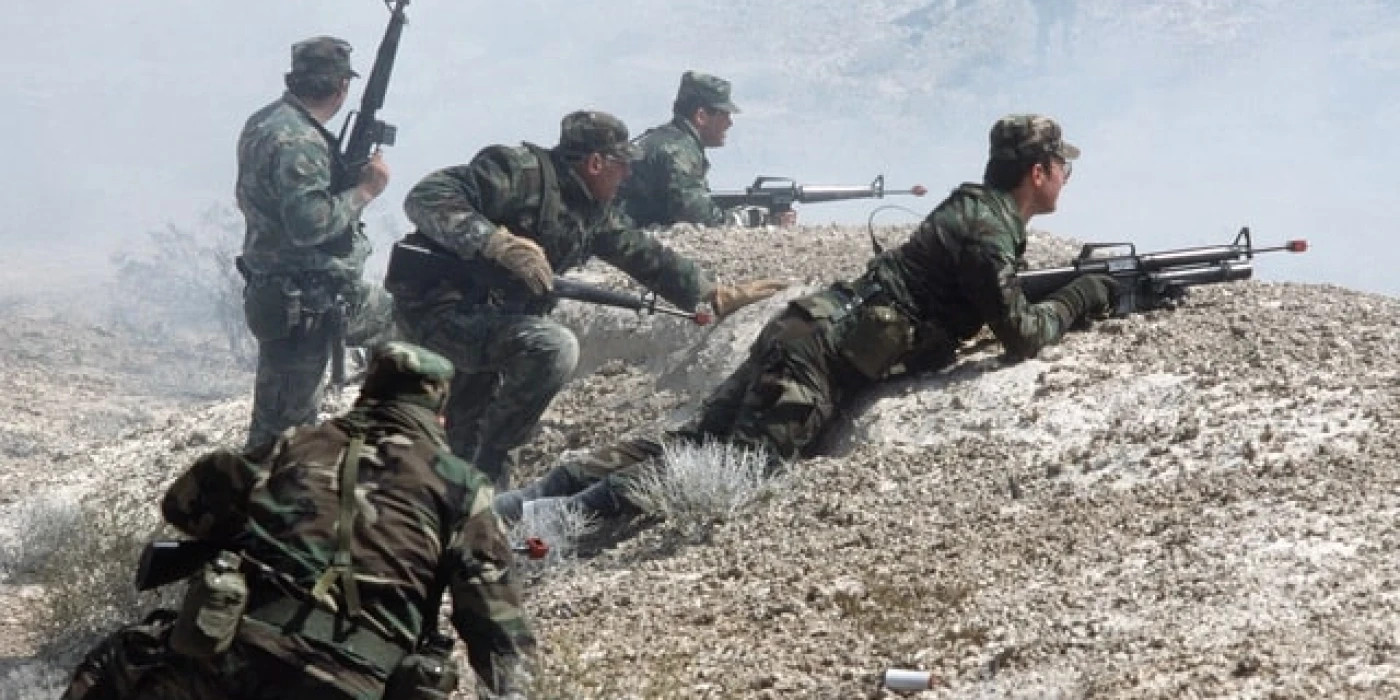 reservists-armed-with-m-16-rifles-advance-toward-enemy-forces-during-silver-bcf19e