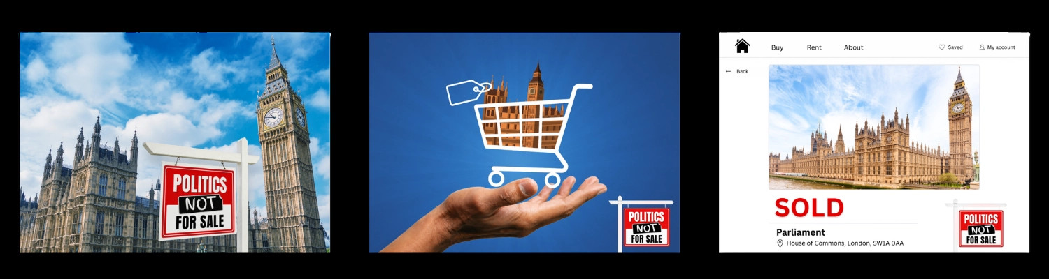 PoliticsNotForSale 3 Card